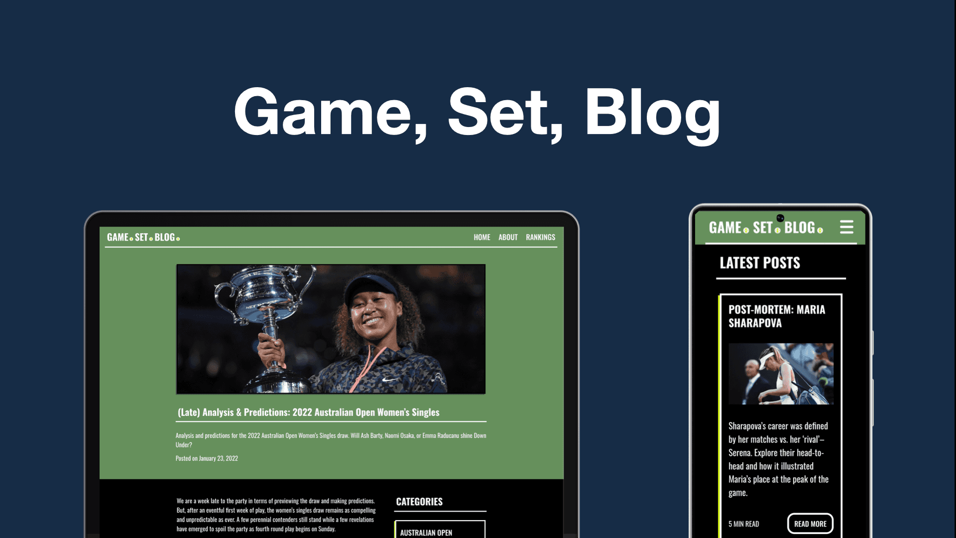 Game, Set, Blog