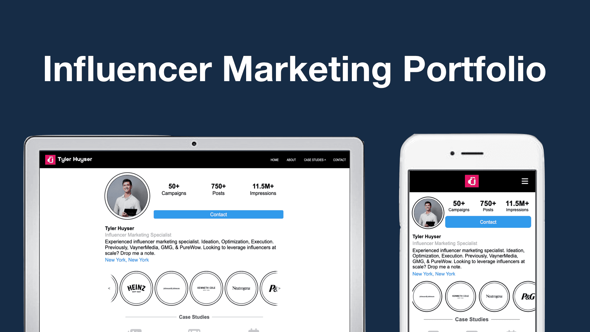 Influencer Marketing Portfolio Site